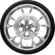 Coastal Moto Largo Front Wheel - Chrome (21") | Rotors (11.8") | Dunlop Tire (130/60B21) - 0335-0013  PKG-LGO213CH-ABST